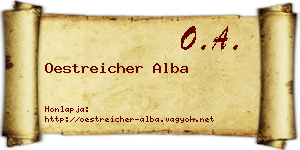Oestreicher Alba névjegykártya